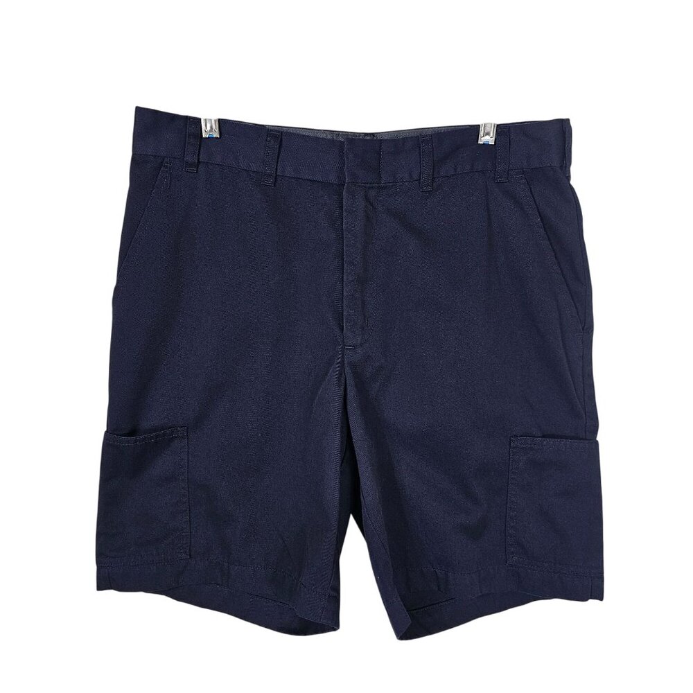 VF Solutions Mens Navy Cargo Work Shorts Sz 36 Pockets 8"‎ Inseam Workwear